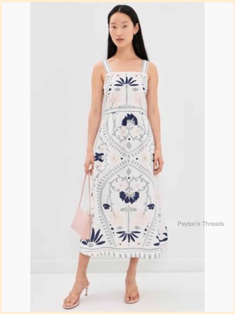 Midi Dress with Square Neck - Picture 5 of 6